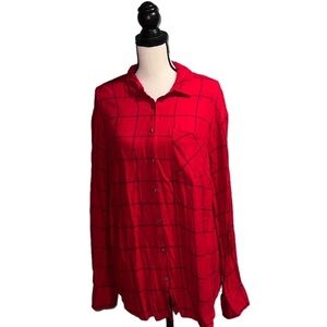 *A new day- red and black flannel button up